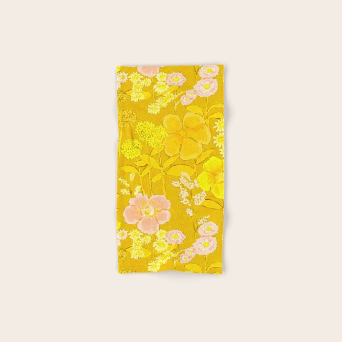 Grandma's Flowers (Yellow) Bath Towel Gallery Image 1