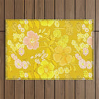 Grandma's Flowers (Yellow) Outdoor Rug Gallery Image 1