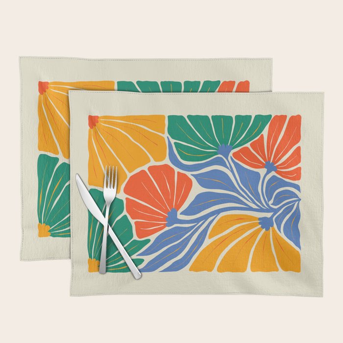 Starlight Summer: Matisse Foliage | Flower Market 002 Placemat Gallery Image 1