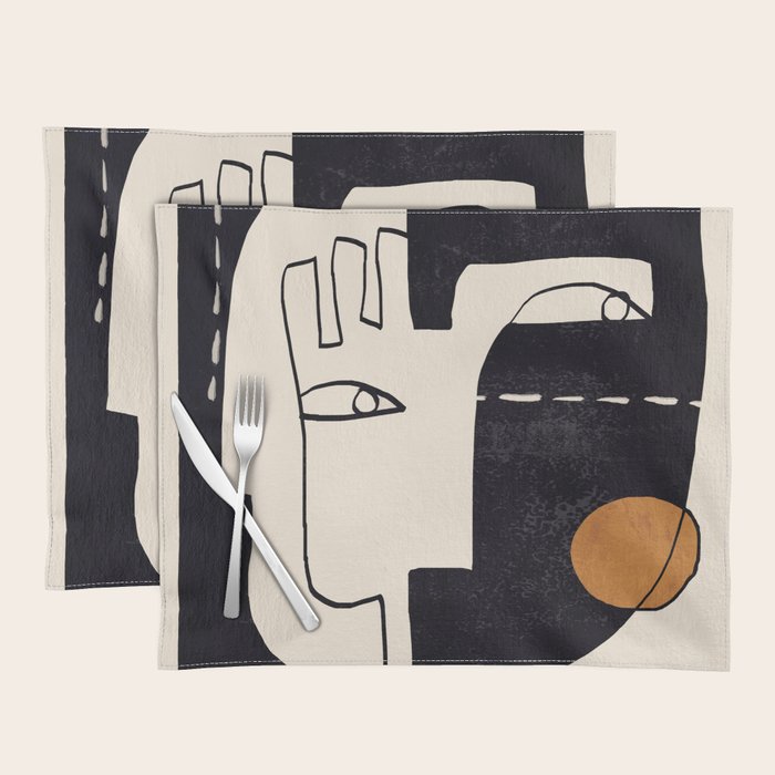 Abstract Face 55 Placemat Gallery Image 1