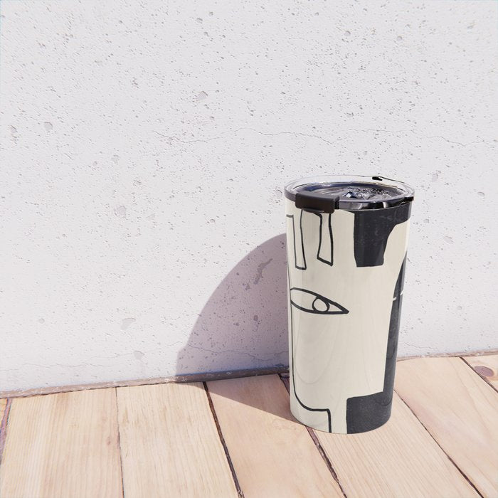Abstract Face 55 Travel Mug Gallery Image 4