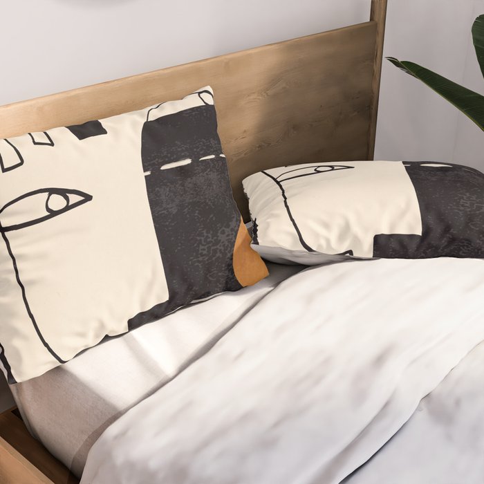 Abstract Face 55 Pillow Sham Gallery Image 2