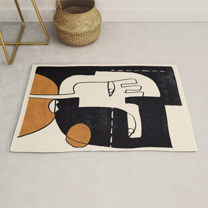 Abstract Face 55 Rug Gallery Image 1