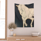 White Horse 2 Wall Tapestry Gallery Image 2