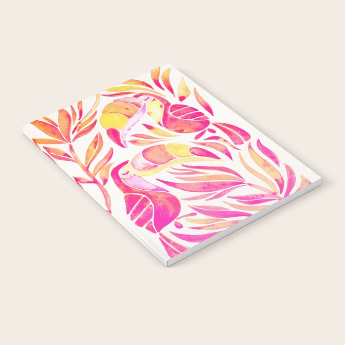 Tropical Toucans - Pink & Melon OmbrÃ© Notebook Gallery Image 1