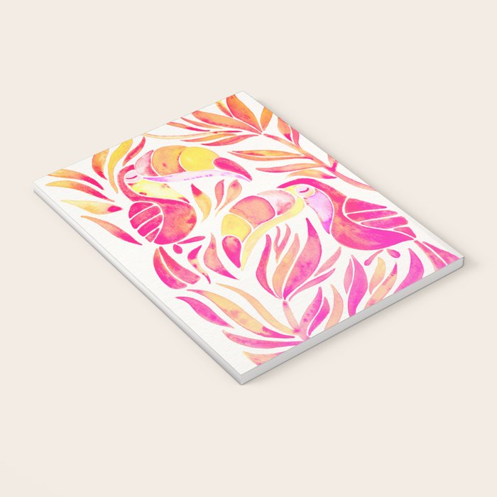 Tropical Toucans - Pink & Melon OmbrÃ© Notebook Gallery Image 3