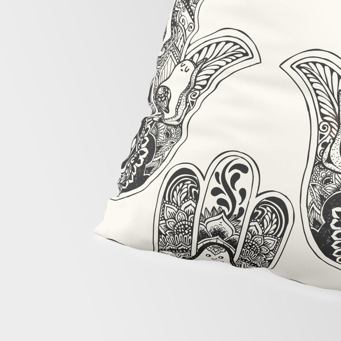 Hamsa Hand Avocado Pillow Sham Gallery Image 4