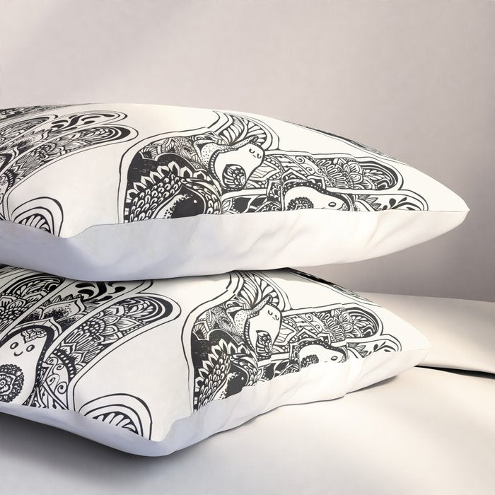 Hamsa Hand Avocado Pillow Sham Gallery Image 3