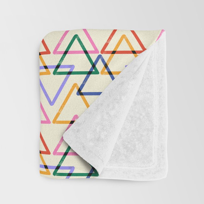 Colorful Triangle Stamp Pattern Throw Blanket Gallery Image 3