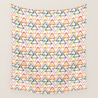 Colorful Triangle Stamp Pattern Wall Tapestry Gallery Image 4