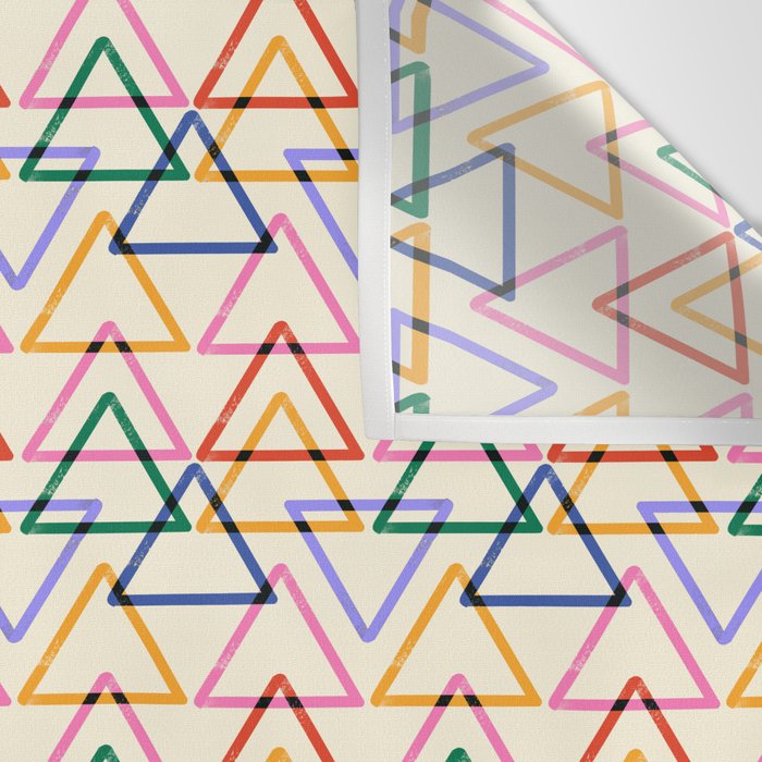 Colorful Triangle Stamp Pattern Wall Tapestry Gallery Image 3