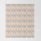 Colorful Triangle Stamp Pattern Throw Blanket Gallery Image 2