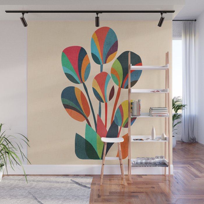 Ikebana - Geometric flower Wall Mural Gallery Image 1