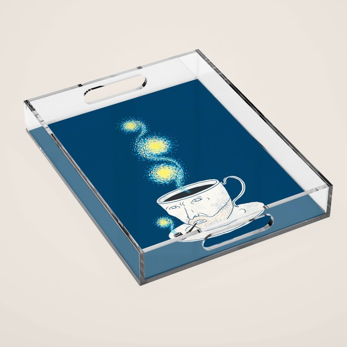 Starry starry coffee Acrylic Tray Gallery Image 1