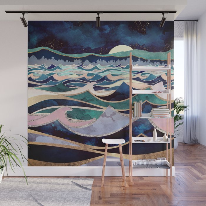 Moonlit Ocean Wall Mural Gallery Image 1