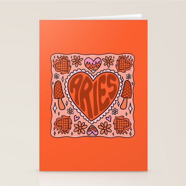 Aries Heart Stationery Card Gallery Image 2