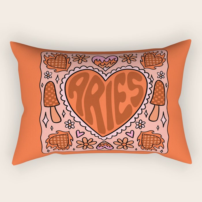 Aries Heart Rectangular Pillow Gallery Image 1