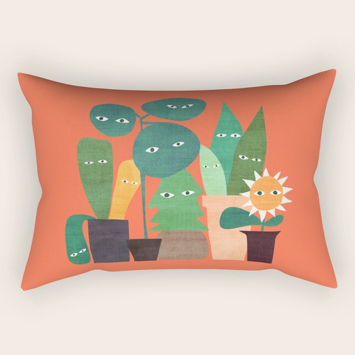 The plants are watching (paranoidos maximucho) Rectangular Pillow Gallery Image 1