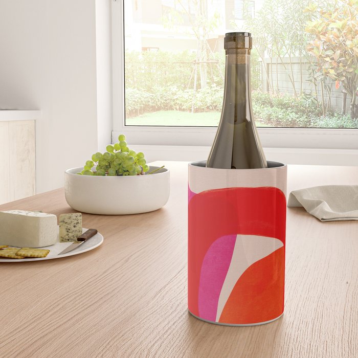 relations IV - pink shapes minimal painting Wine Chiller Gallery Image 4