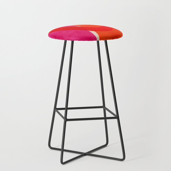 relations IV - pink shapes minimal painting Stool Gallery Image 1