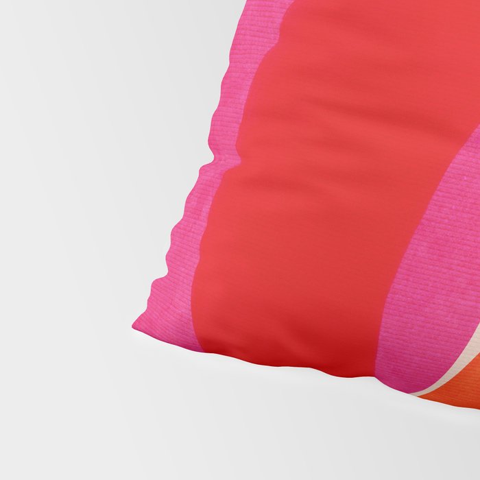 relations IV - pink shapes minimal painting Pillow Sham Gallery Image 4
