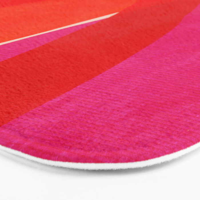 relations IV - pink shapes minimal painting Bath Mat Gallery Image 3