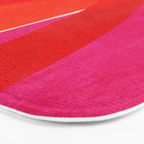 relations IV - pink shapes minimal painting Bath Mat Gallery Image 3
