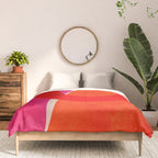 relations IV - pink shapes minimal painting Comforter Gallery Image 3