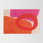 relations IV - pink shapes minimal painting Rug Gallery Image 2