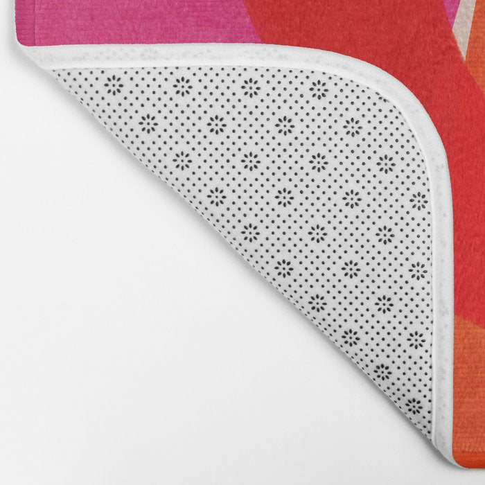 relations IV - pink shapes minimal painting Bath Mat Gallery Image 2