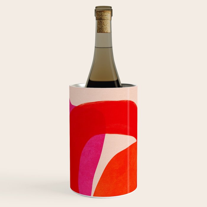 relations IV - pink shapes minimal painting Wine Chiller Gallery Image 1