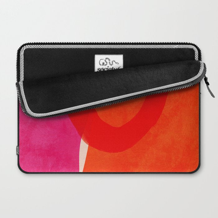 relations IV - pink shapes minimal painting Laptop Sleeve Gallery Image 2
