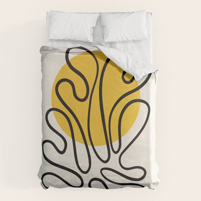 Sun Leaf: Matisse Edition | Mid Century Series Duvet Cover Gallery Image 6