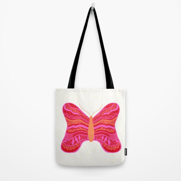Psychedelic Butterfly Tote Bag Gallery Image 2