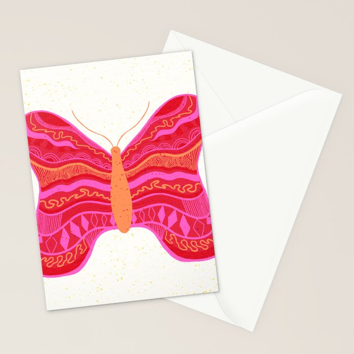 Psychedelic Butterfly Stationery Card Gallery Image 2