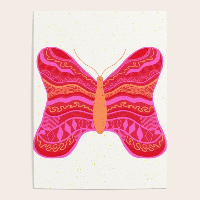 Psychedelic Butterfly Poster Gallery Image 4