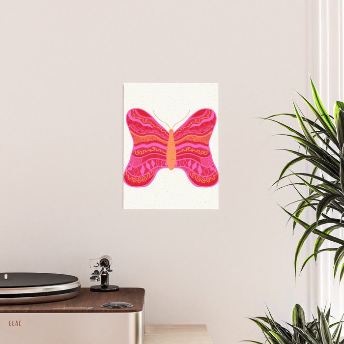 Psychedelic Butterfly Poster Gallery Image 2