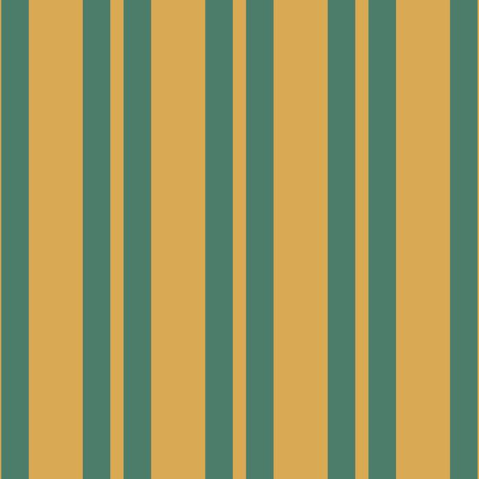 Classic Double Stripe Vertical Pattern in Teal Green and Ochre Mustard Coffee Mug Gallery Image 2