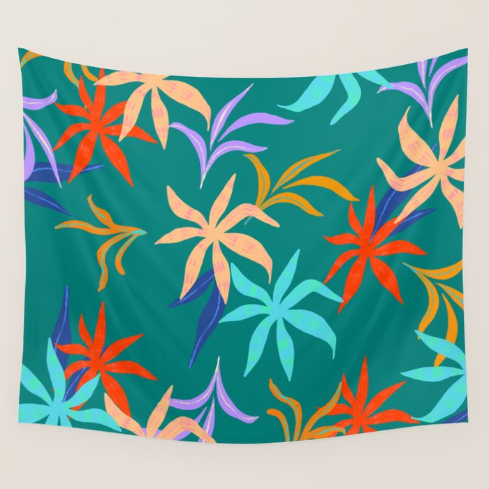 Tropicana Green Wall Tapestry Gallery Image 4