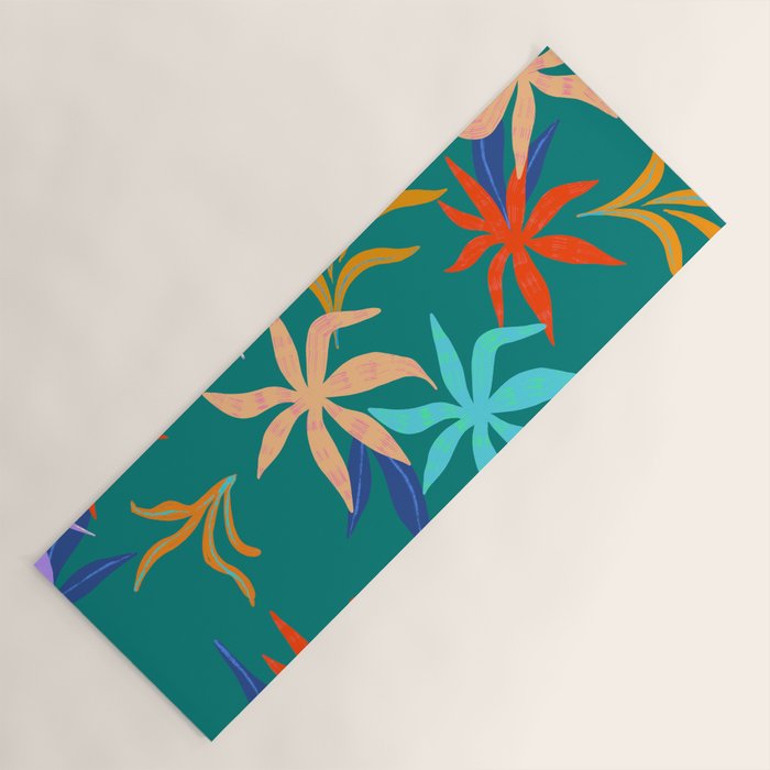 Tropicana Green Yoga Mat Gallery Image 1