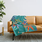 Tropicana Green Throw Blanket Gallery Image 1