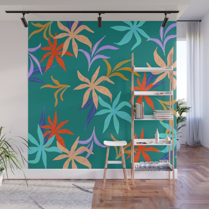 Tropicana Green Wall Mural Gallery Image 1