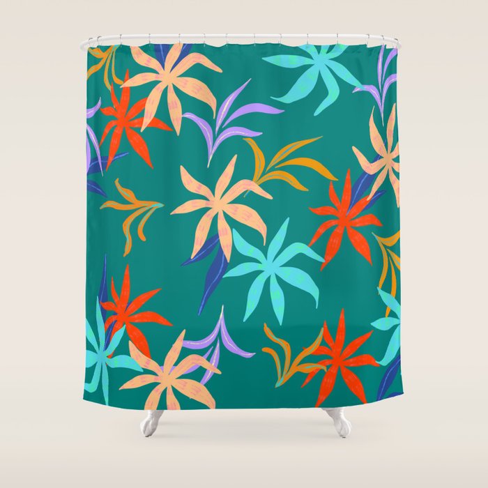 Tropicana Green Shower Curtain Gallery Image 1
