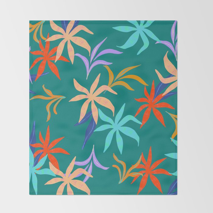 Tropicana Green Throw Blanket Gallery Image 2