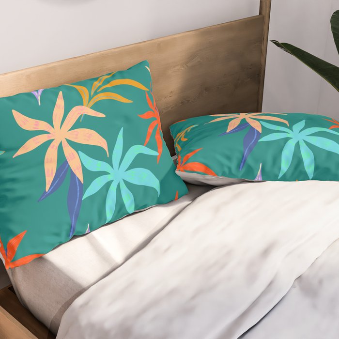 Tropicana Green Pillow Sham Gallery Image 2