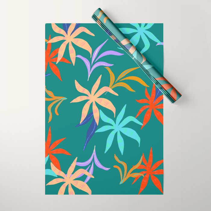 Tropicana Green Wrapping Paper Gallery Image 1