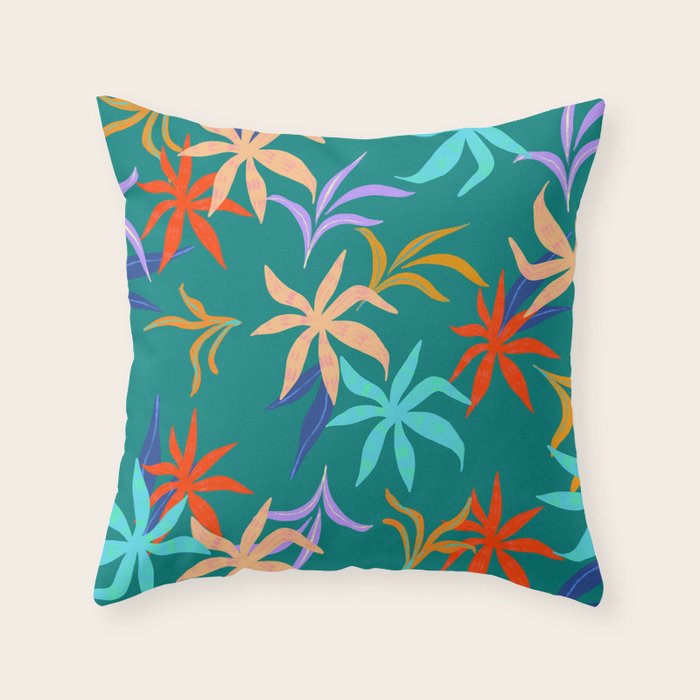 Tropicana Green Throw Pillow Gallery Image 6