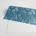 Sea Life - Marine Blue Wrapping Paper Gallery Image 2