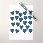 Hearts Navy Wrapping Paper Gallery Image 1