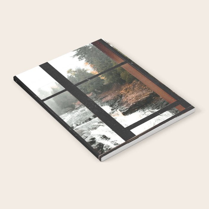 Window to the Waterfall and Forest | Foggy Forest Landscape in Autumn Notebook Gallery Image 2